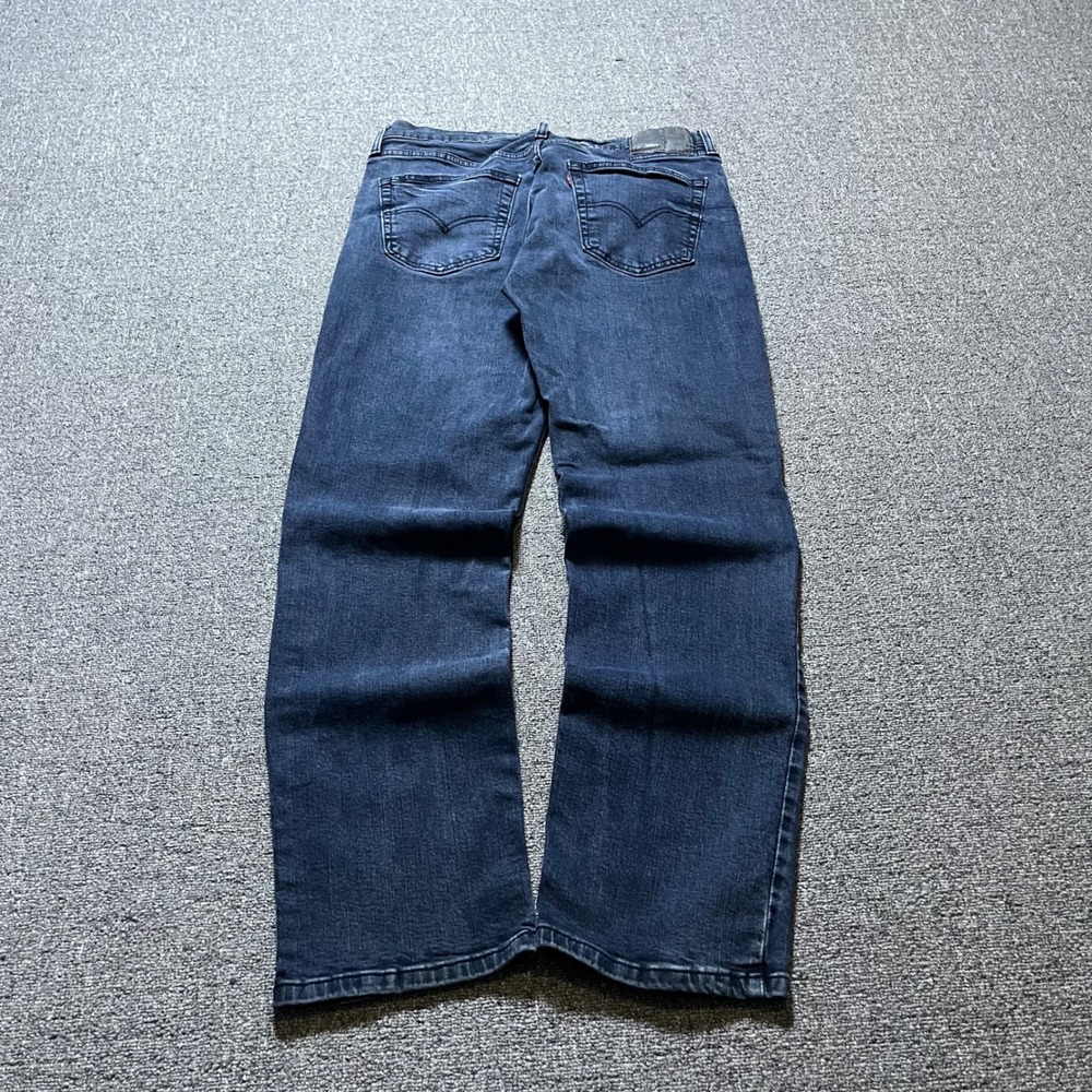 Levi's 514 Straight Fit Jeans 34x32 Dark Wash Blue Denim Classic Casual